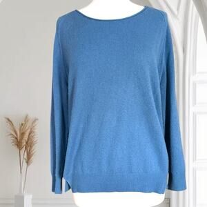 Joie Sweater 100% Cashmere Sz‎ L Womens Turquoise Long Sleeve Roll Neck Capsule